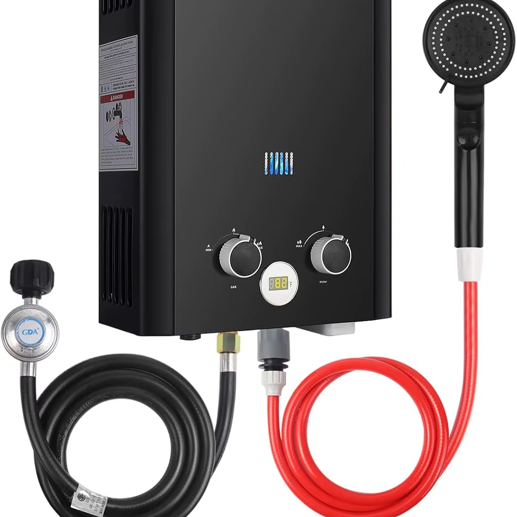 Outdoor Camping Water Heater - سخان مياه فوري يعمل بالبروبان، 1.58
