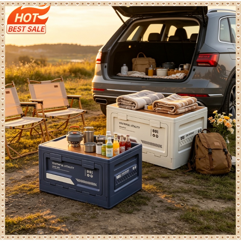 Outdoor Camping Folding Storage Box - صندوق تخزين خارجي قابل للطي للتخييم،