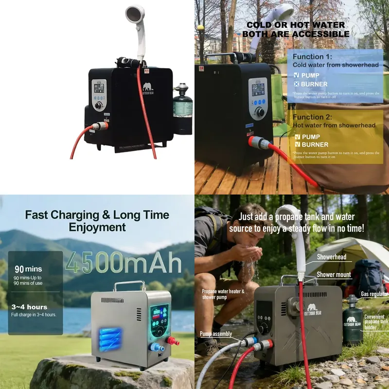 Outdoor Camping Water Heater - دش محمول للتخييم في الهواء الطلق