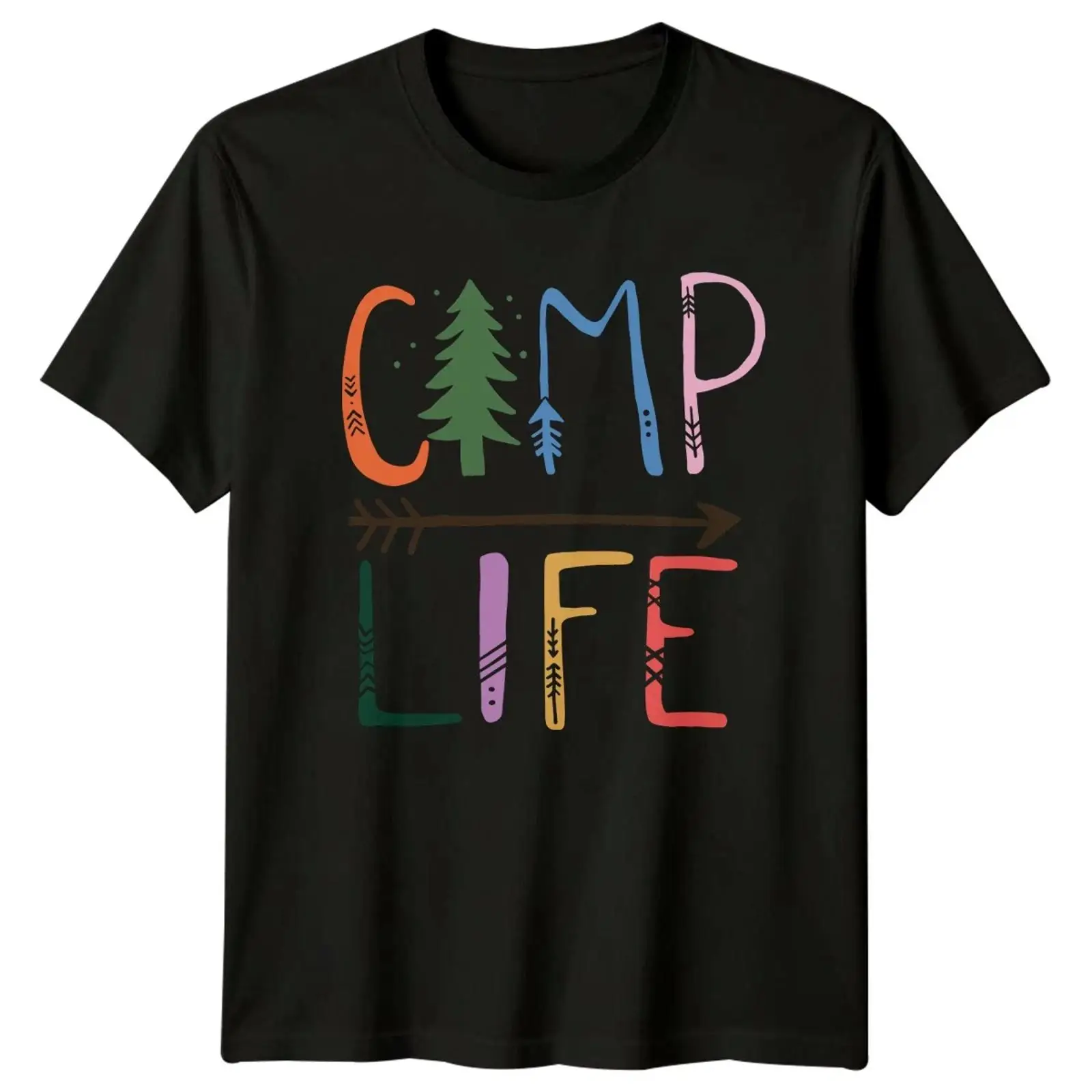 Outdoor Und Camping - قميص Camp Life T-Shirt بتصميم ريفي