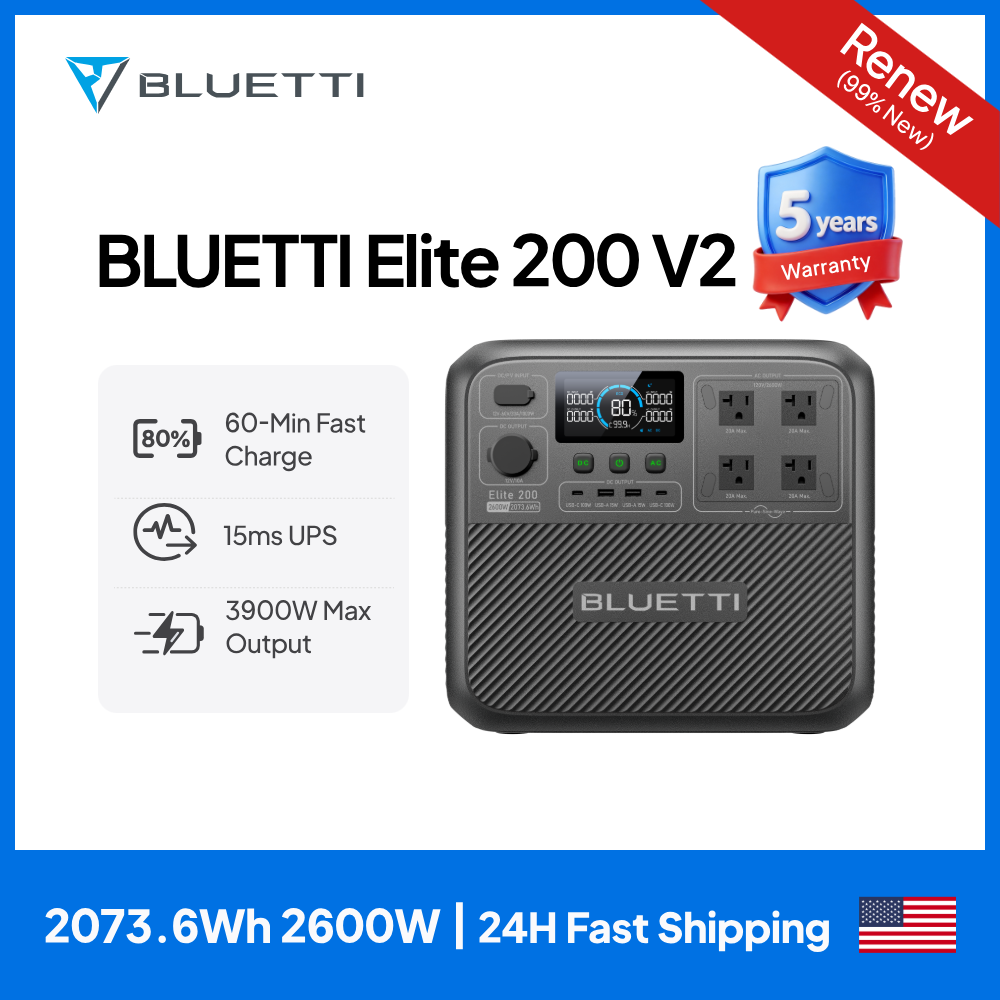 Outdoor Camping Outfit - 【تجديد】محطة طاقة محمولة BLUETTI Elite 200