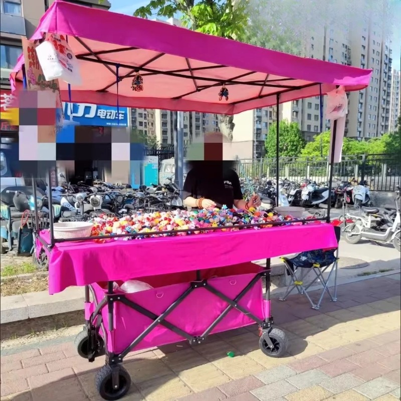 Outdoor Camping Trolley - عربة متنقلة مع طاولة كبيرة قابلة