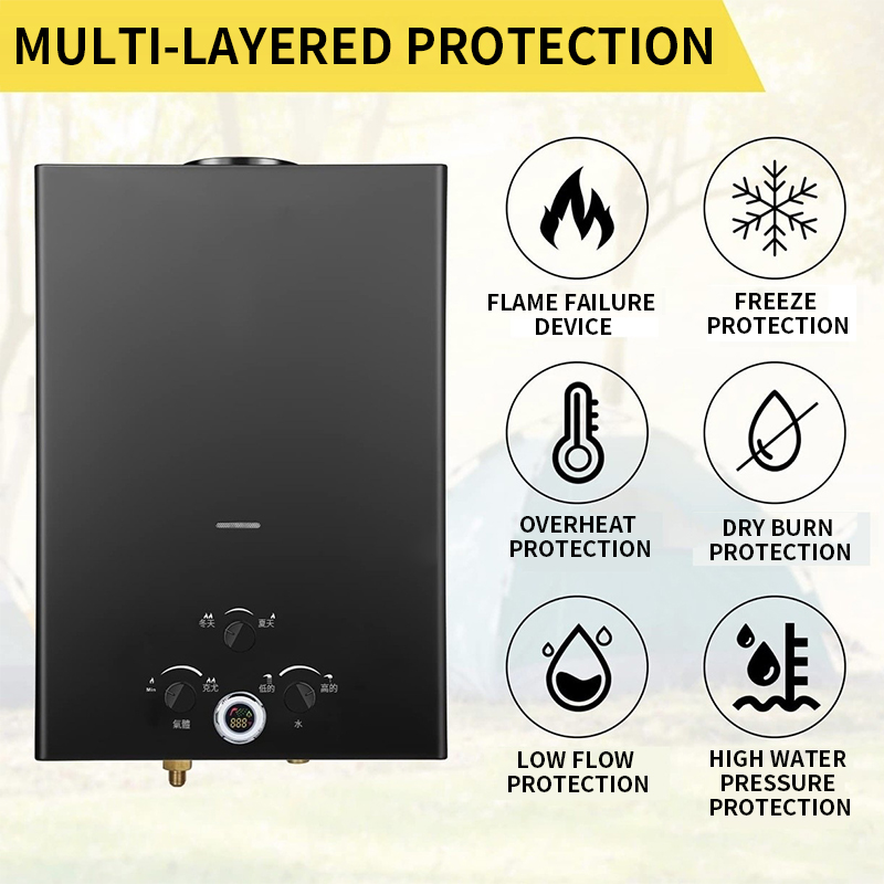 سخان مياه غاز فوري بسعة 16/18/ - مراجعة Outdoor Camping Water Heater وسعره
