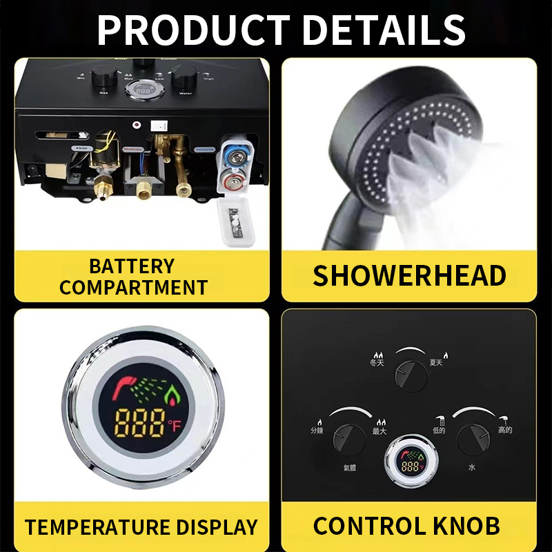 سخان مياه غاز فوري بسعة 16/18/ - مراجعة Outdoor Camping Water Heater وسعره