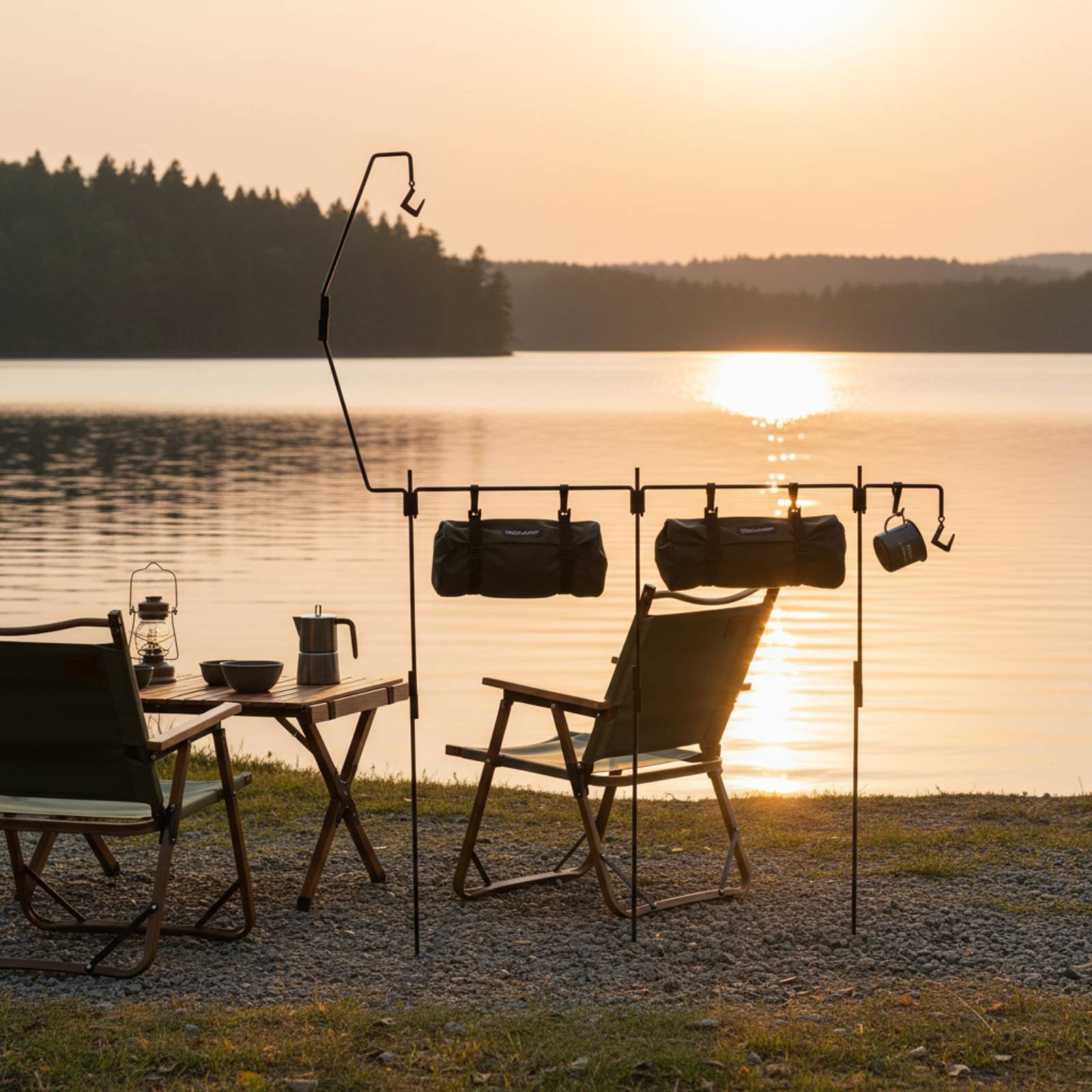 حامل فانوس للتخييم قابل للفصل، - مراجعة Outdoor Camping Kitchen وسعره