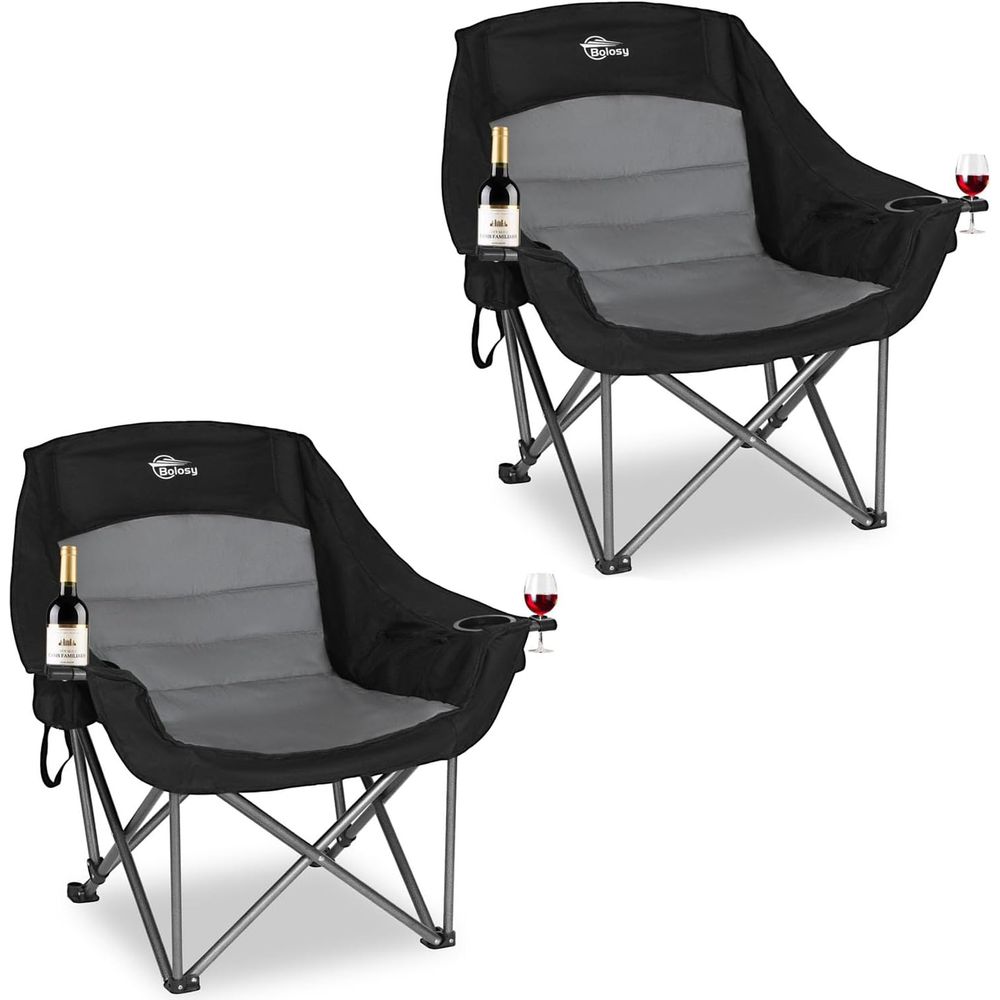 كرسيان كبيران للتخييم للبالغين - مراجعة Outdoor Oversized Camping Chair وسعره