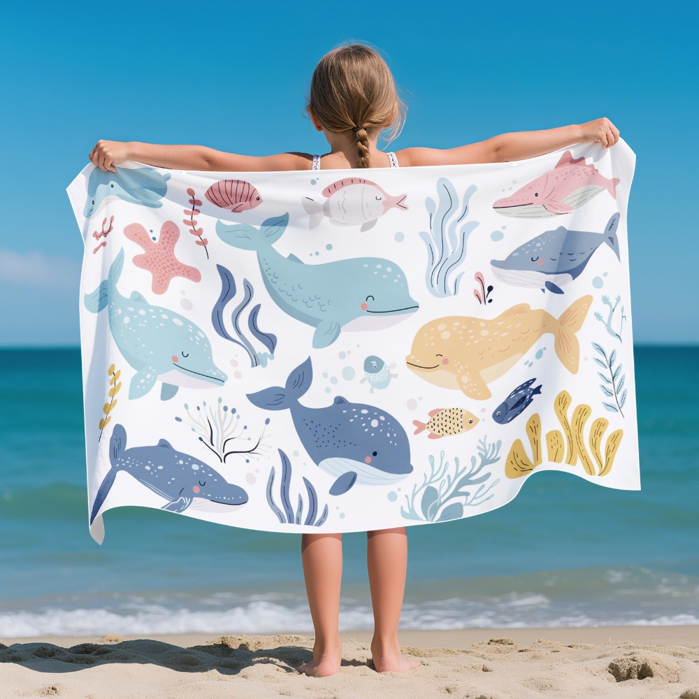 منشفة شاطئ بنمط كرتوني للأطفال - مراجعة Outdoor Camping Blanket وسعره