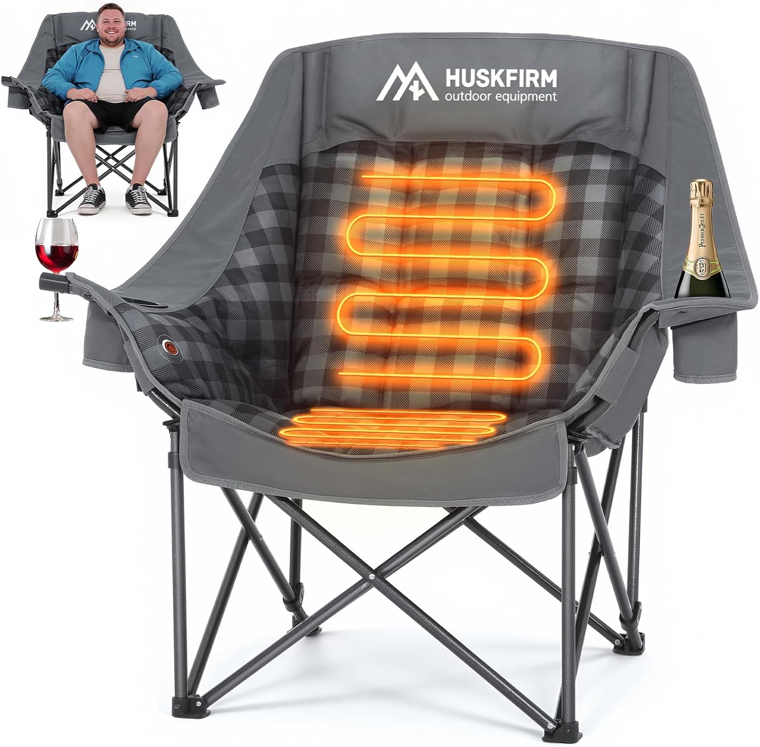 كرسي تخييم كبير الحجم للبالغين - مراجعة Outdoor Oversized Camping Chair وسعره