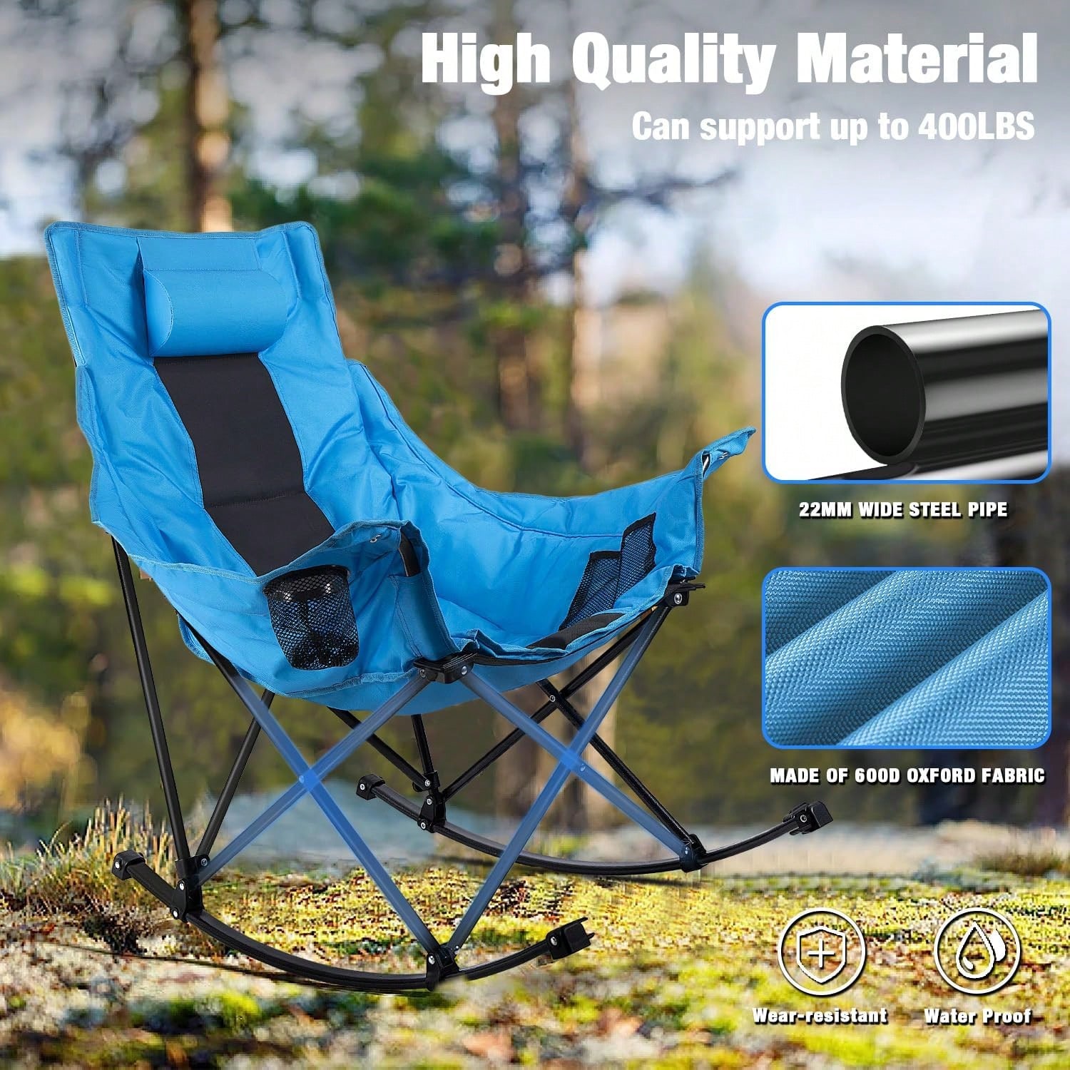 كرسي تخييم قابل للطي للاستخدام - مراجعة Outdoor Oversized Camping Chair وسعره
