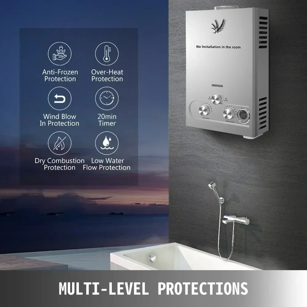 SIHAO 12L 16L 18L GPM غاز البت - مراجعة Outdoor Camping Water Heater وسعره