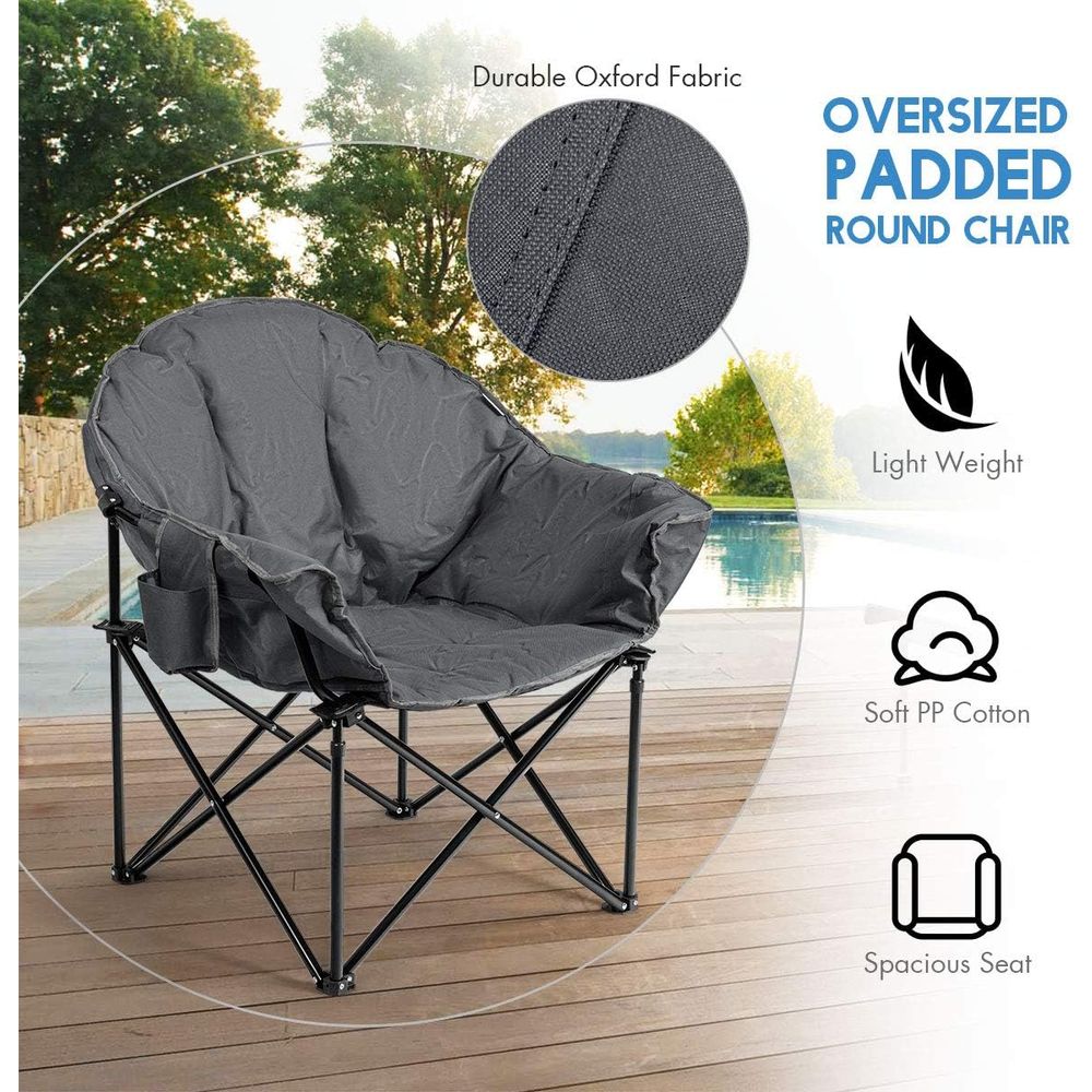 كرسي تخييم كبير الحجم مريح على - مراجعة Outdoor Oversized Camping Chair وسعره
