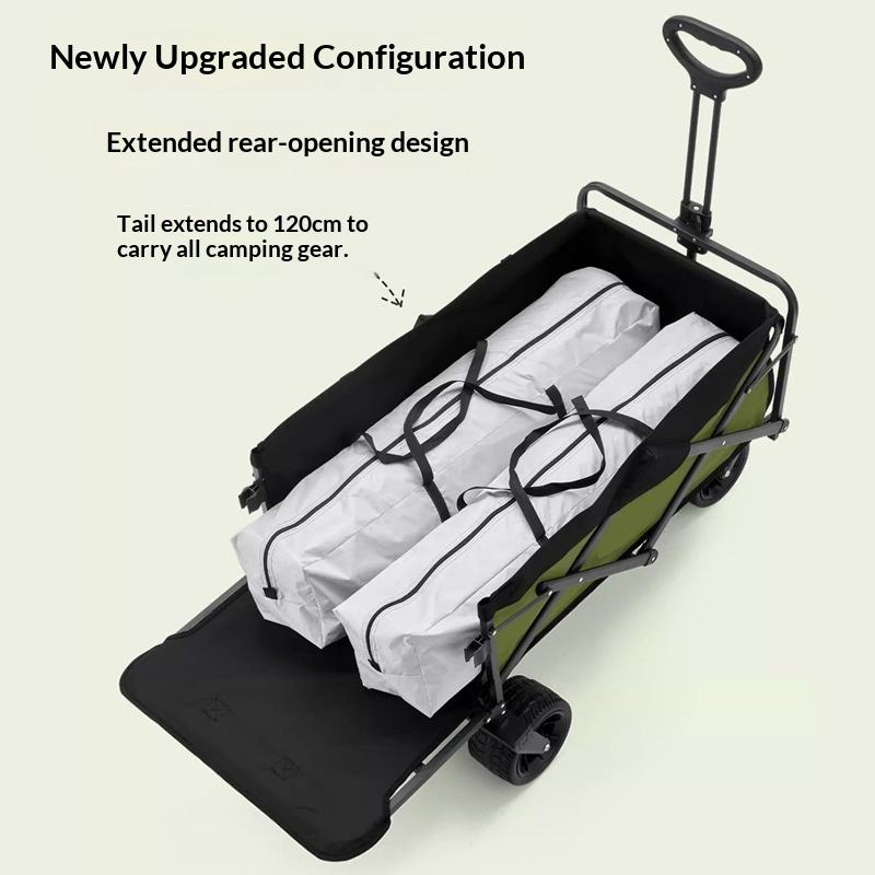 عربة تخزين قابلة للطي بأربع عج - مراجعة Outdoor Camping Trolley وسعره