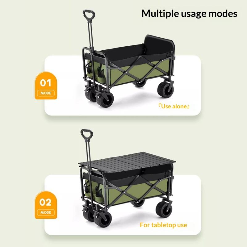 عربة تخزين قابلة للطي بأربع عج - مراجعة Outdoor Camping Trolley وسعره