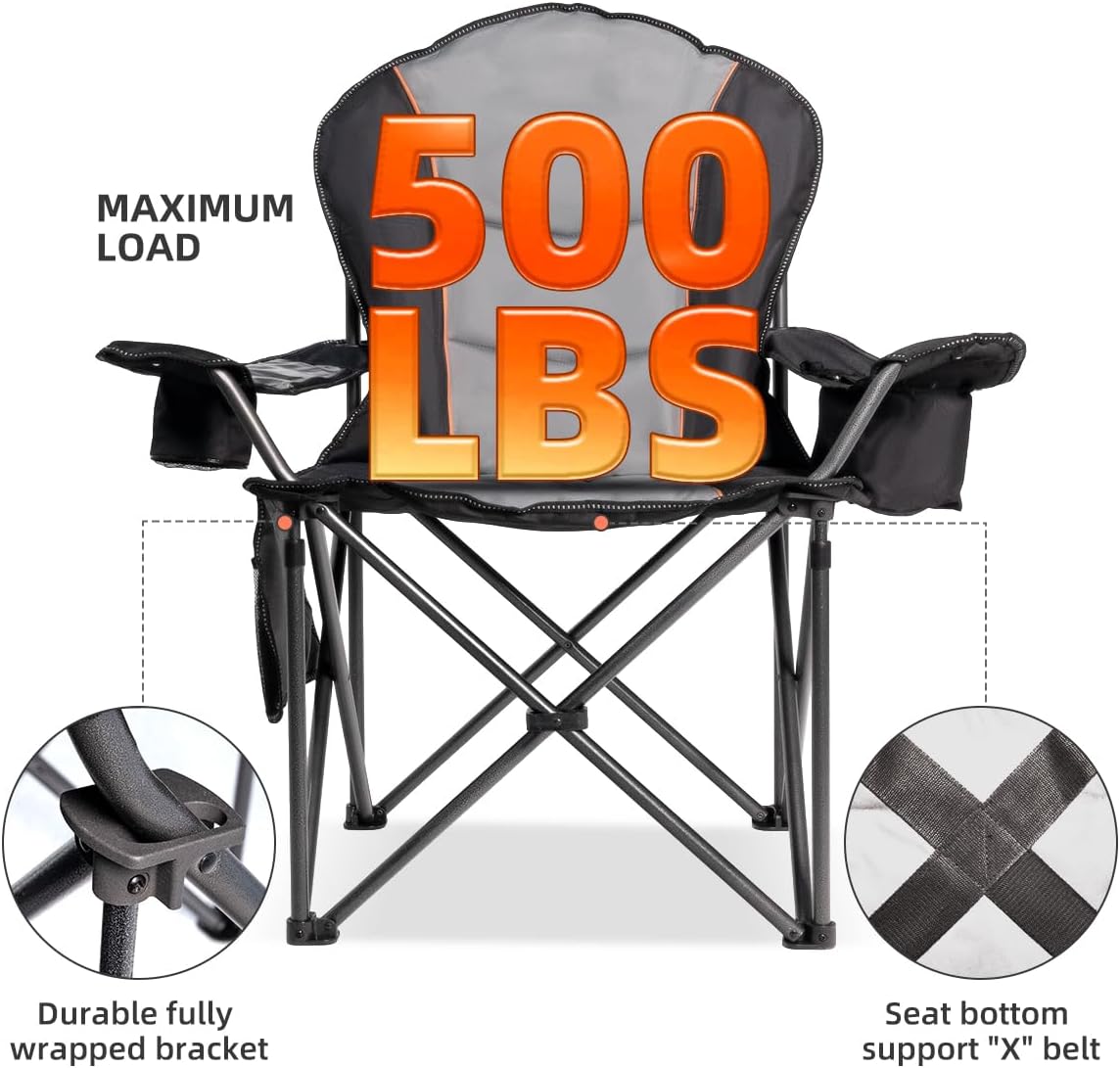 كرسي تخييم قابل للطي كبير الحج - مراجعة Outdoor Oversized Camping Chair وسعره