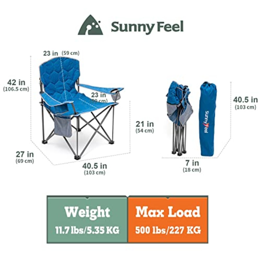 كرسي تخييم كبير الحجم للغاية ب - مراجعة Outdoor Oversized Camping Chair وسعره