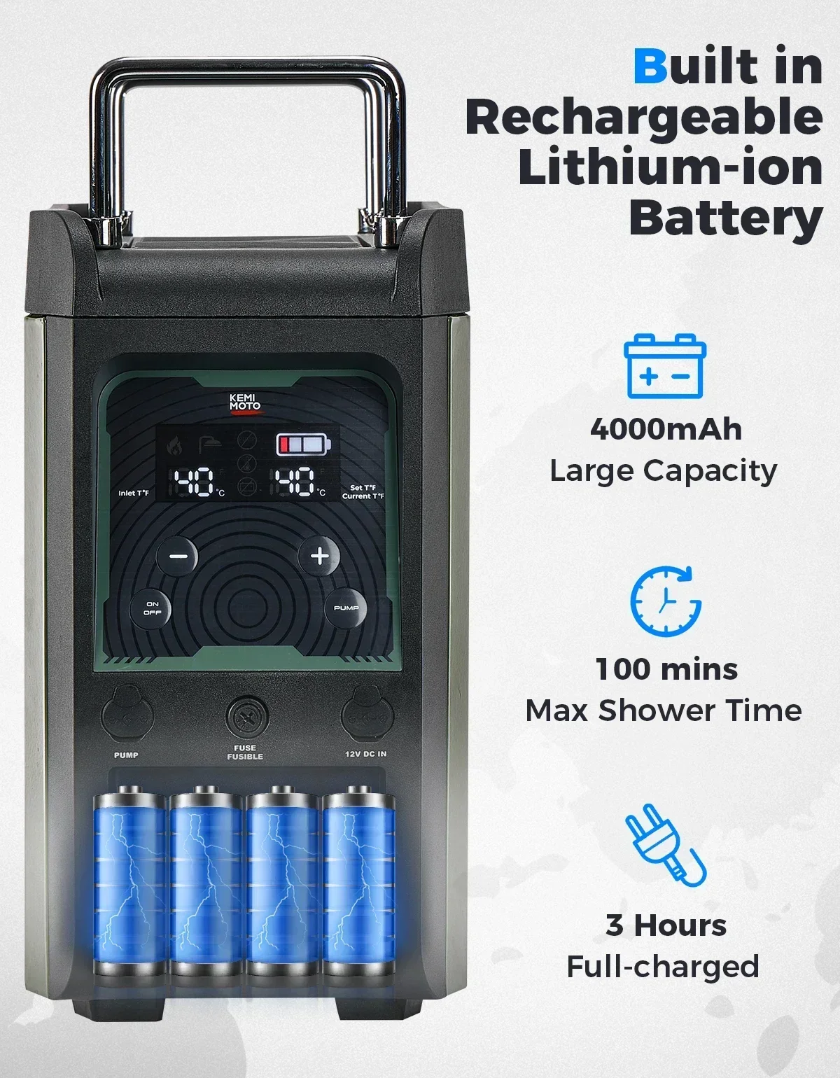 سخان مياه محمول من كيميموتو مع - مراجعة Outdoor Camping Water Heater وسعره