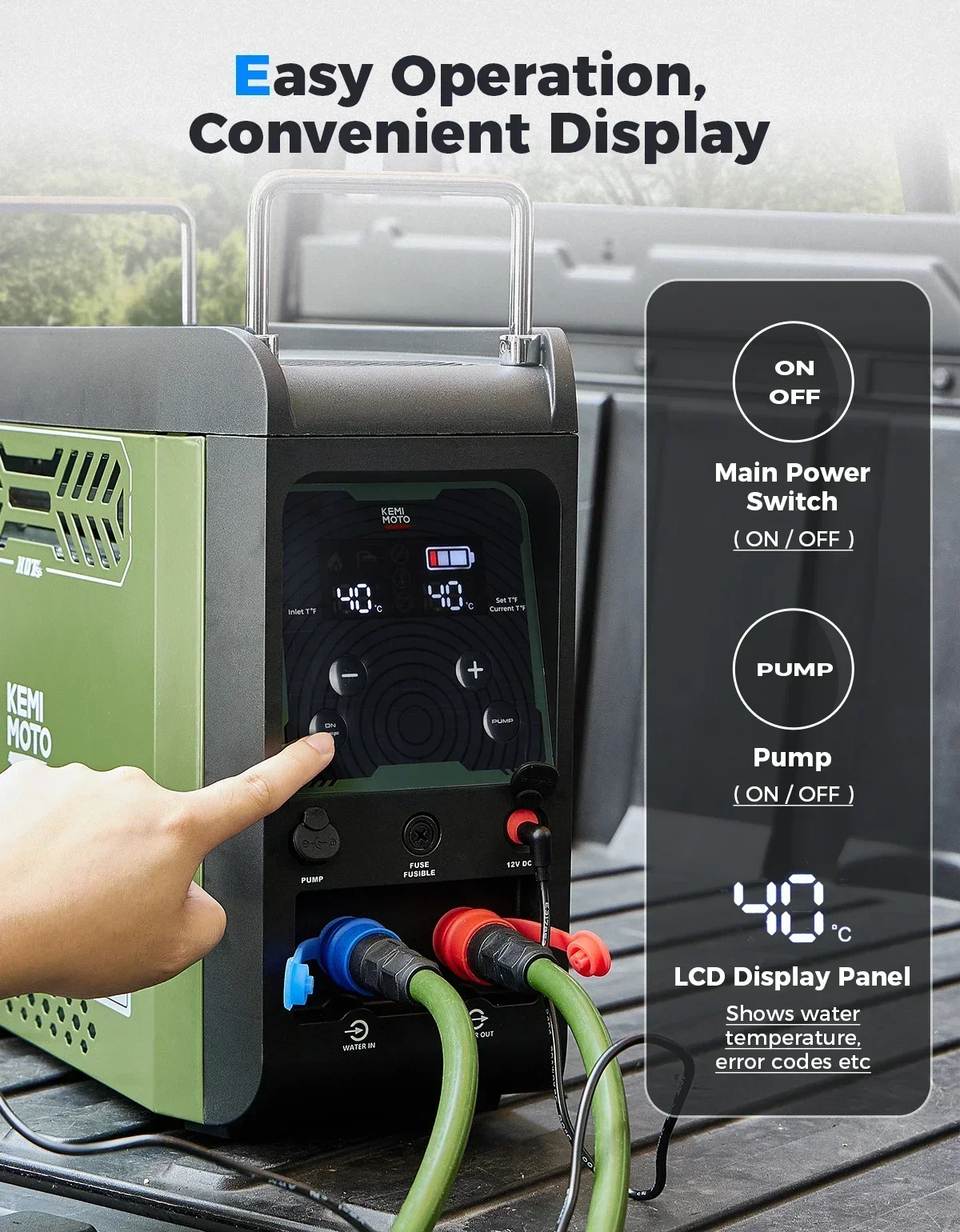 سخان مياه محمول من كيميموتو مع - مراجعة Outdoor Camping Water Heater وسعره