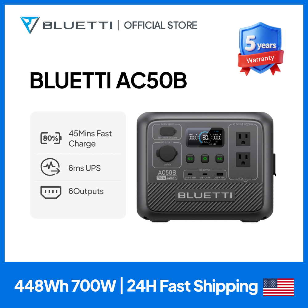 محطة طاقة محمولة BLUETTI AC50B - مراجعة Outdoor Camping Outfit وسعره