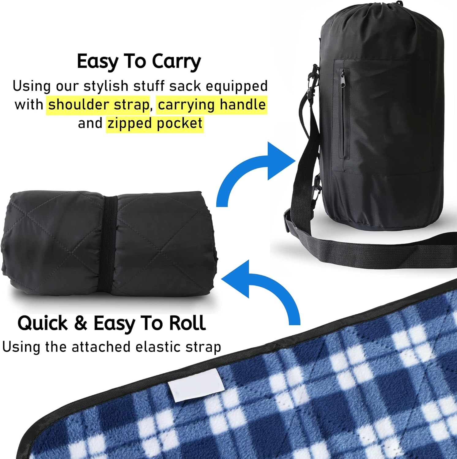 بطانية كبيرة مقاومة للماء للاس - مراجعة Outdoor Camping Blanket وسعره