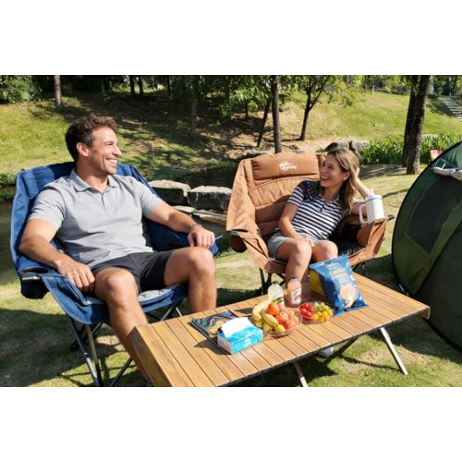 كرسي تخييم كبير الحجم للاستخدا - مراجعة Outdoor Oversized Camping Chair وسعره