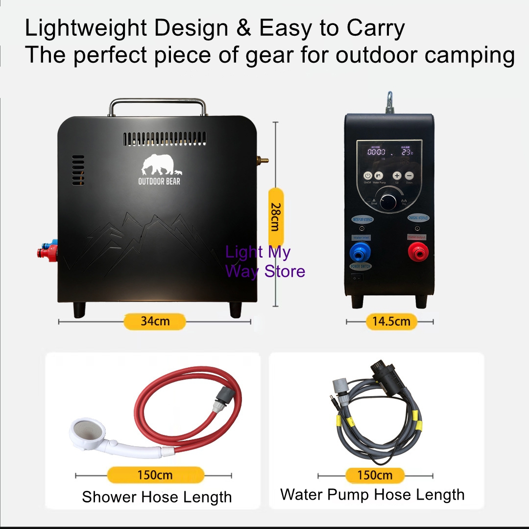 سخان مياه محمول يعمل بالغاز لل - مراجعة Outdoor Camping Water Heater وسعره