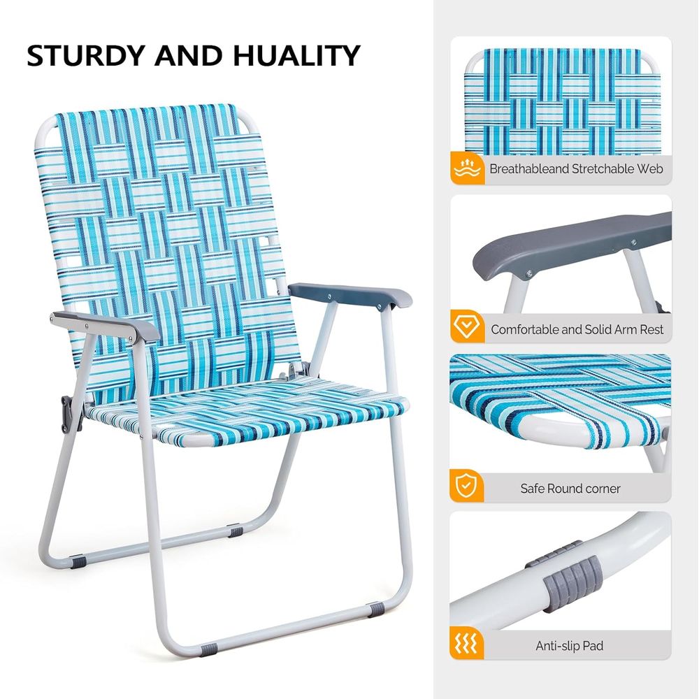 كراسي شاطئ كبيرة الحجم للاستخد - مراجعة Outdoor Oversized Camping Chair وسعره
