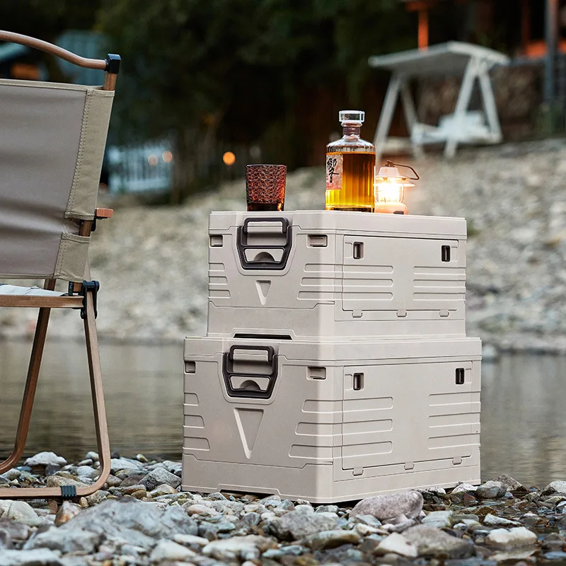صندوق تخزين للسيارة قابل للطي  - مراجعة Outdoor Camping Folding Storage Box وسعره