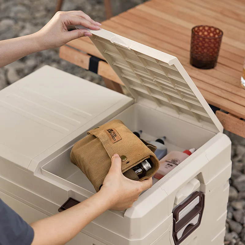 صندوق تخزين للسيارة قابل للطي  - مراجعة Outdoor Camping Folding Storage Box وسعره