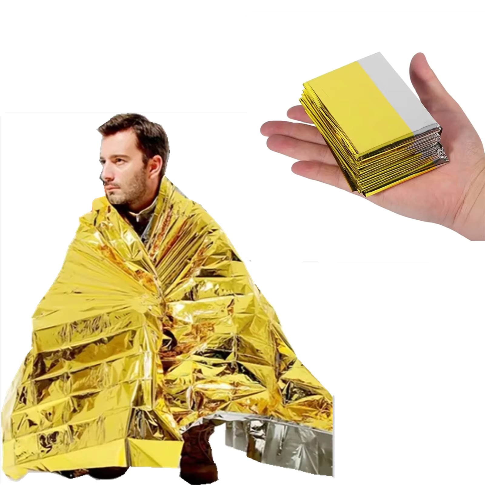 4 قطعة بطانية طوارئ احباط بطان - مراجعة Outdoor Camping Blanket وسعره
