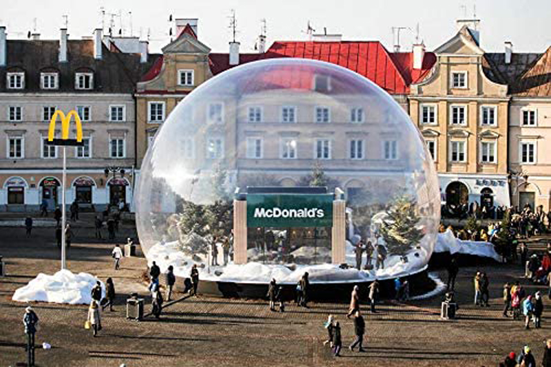 نفخ فقاعة خيمة تشبه بيت الإسكي - مراجعة Outdoor Camping Exhibition وسعره