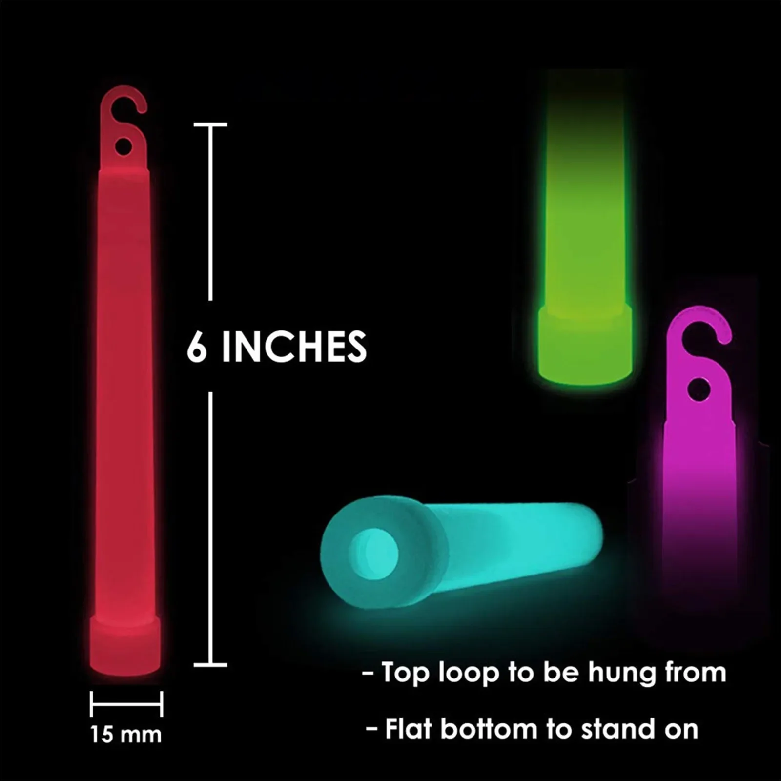 توهج العصي مع هوك 4/6 بوصة ضوء - مراجعة Glow Sticks Survival وسعره