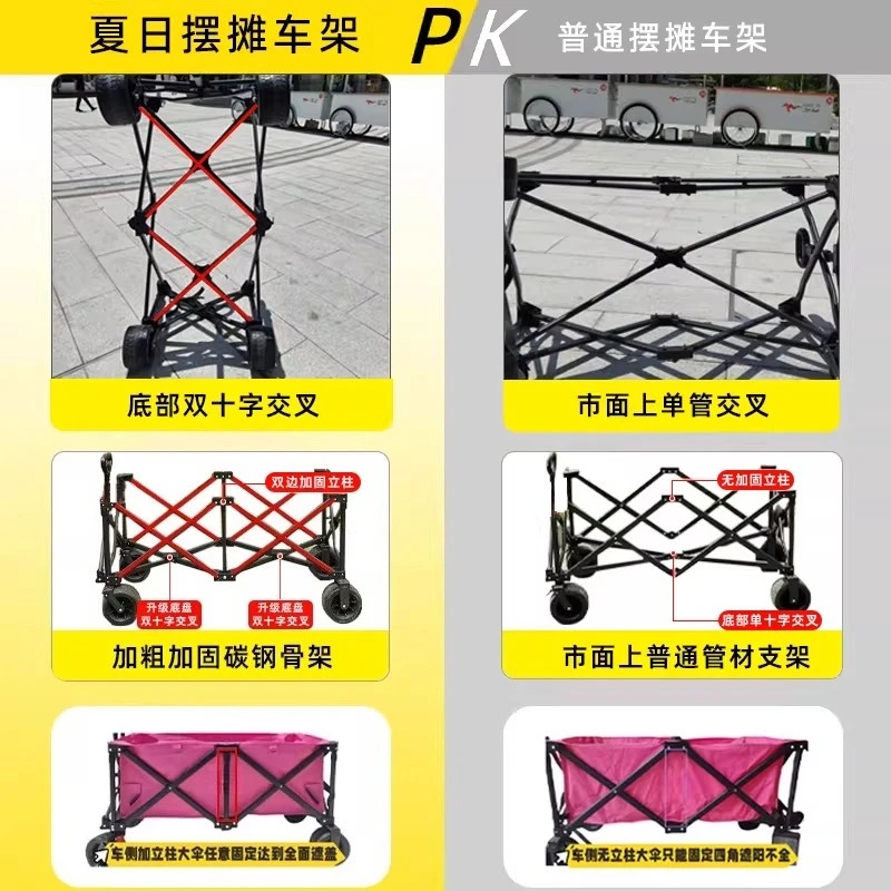 عربة متنقلة مع طاولة كبيرة قاب - مراجعة Outdoor Camping Trolley وسعره